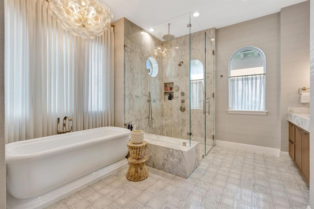 Shower and tub