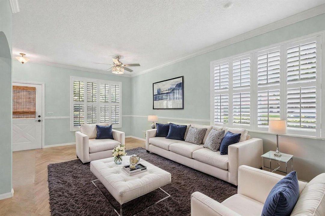 Living room staged