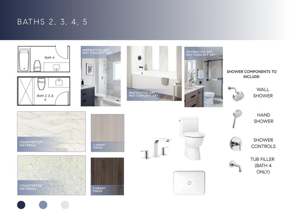 Baths 2, 3, 4, 5