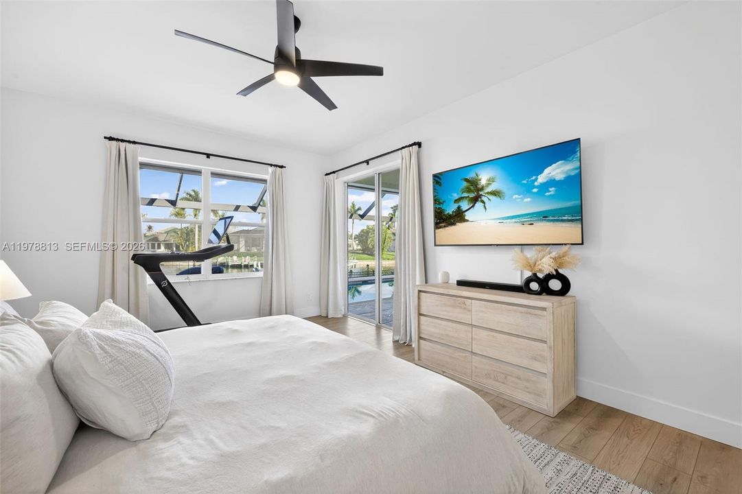Primary bedroom with beautiful water views