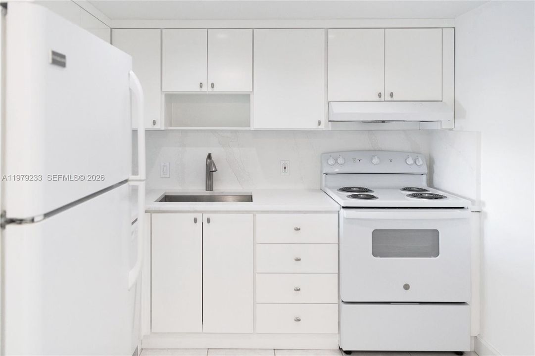 New soft close cabinetry and energy efficient appliances