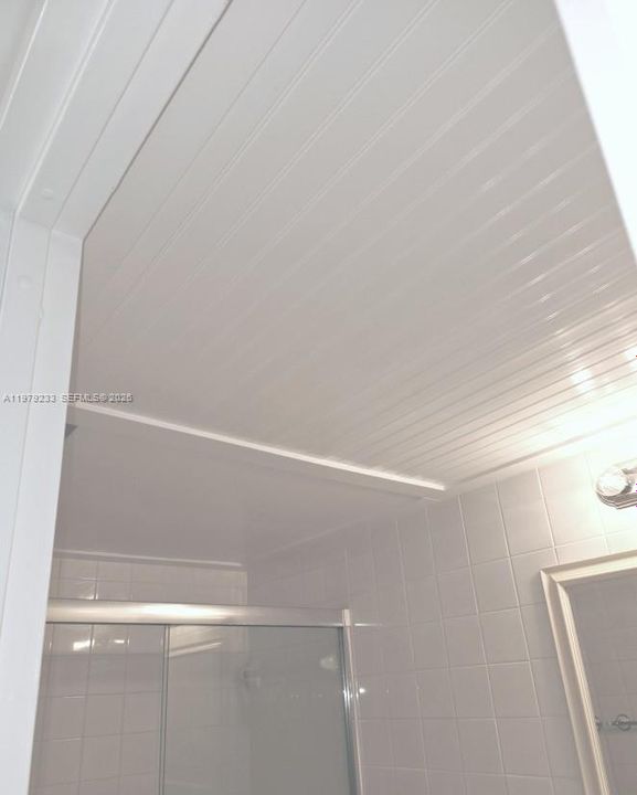 Master bath tongue and groove ceiling