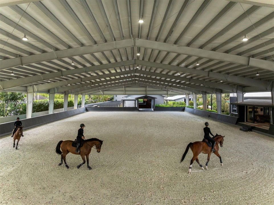 Covered arena.