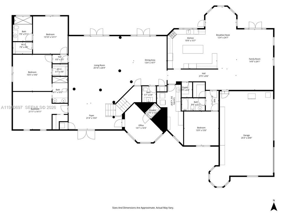En Venta: $14,950,000 (6 camas, 5 baños, 6398 Pies cuadrados)
