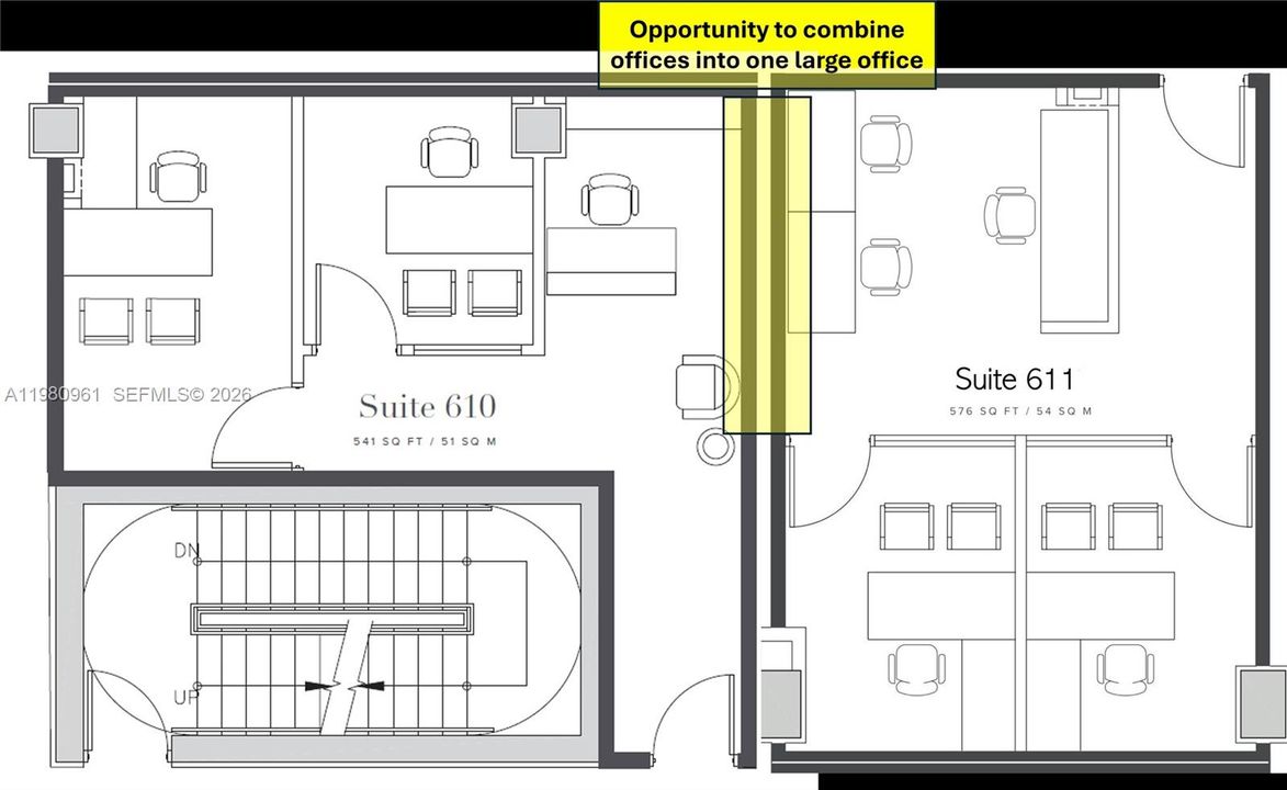 Combined floorplan