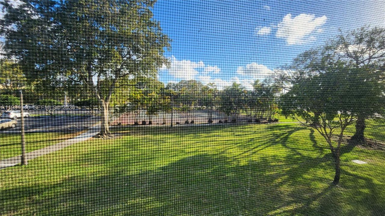 Porch Tennis court view