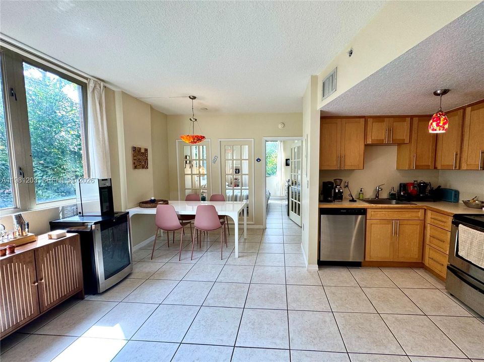 Tiled flooring throughout for easy maintenance.