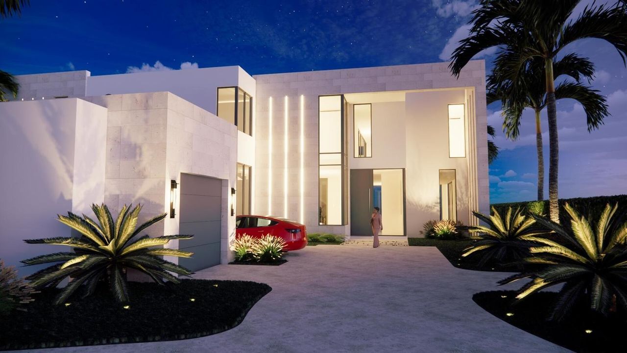 17842 Scarsdale Front 1_Night_ Driveway