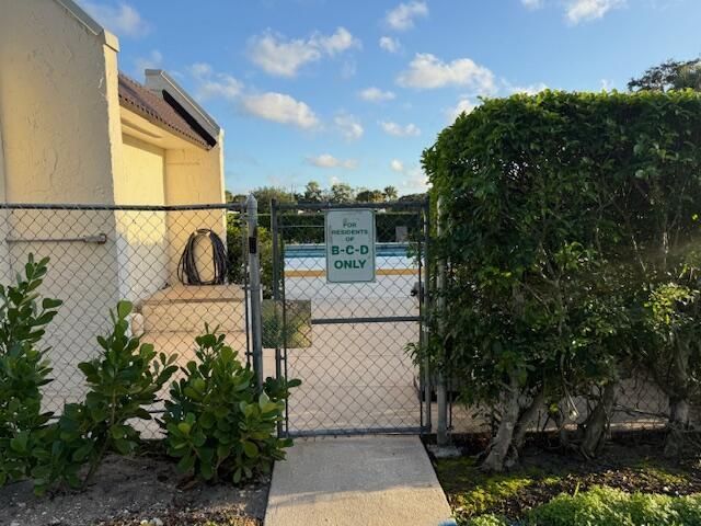 gated entrance to pool