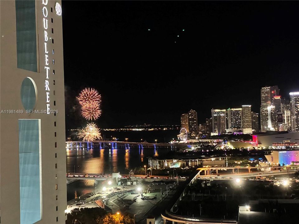 New Year's from the balcony.