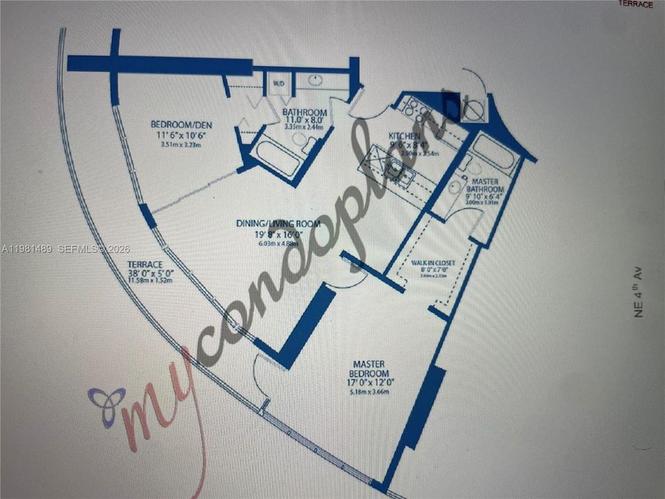 Unit floor plan.