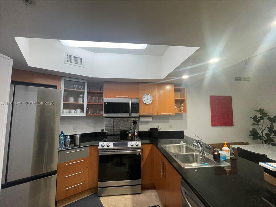 Open kitchen.