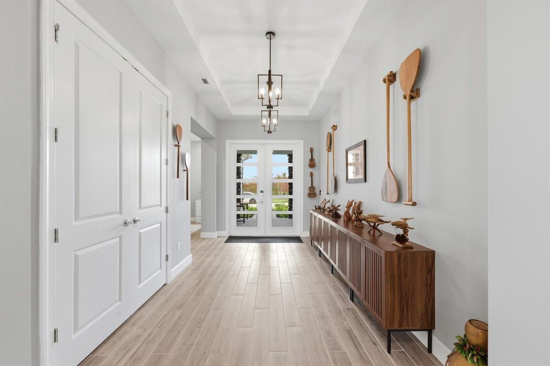 Foyer and front door view
