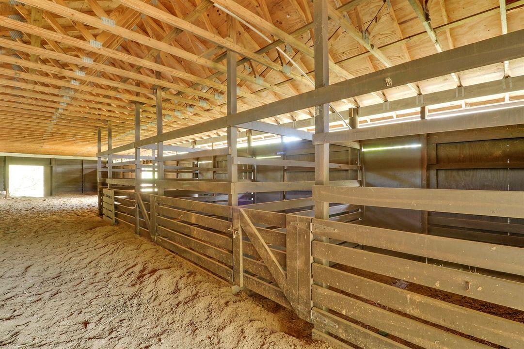 inside of barn