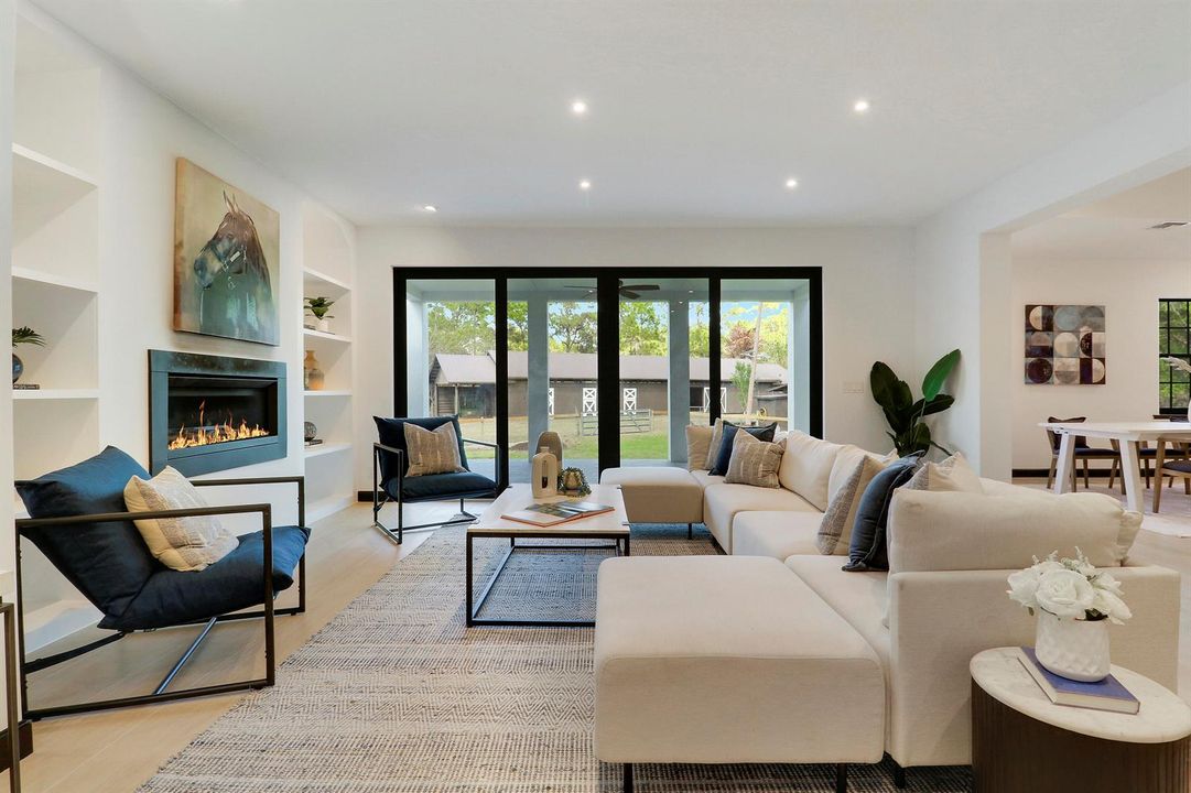living room looking out to back