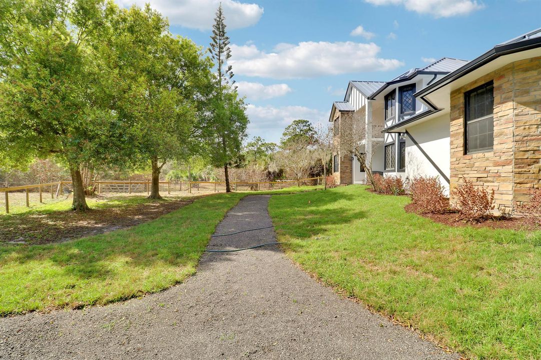 entrance path to house