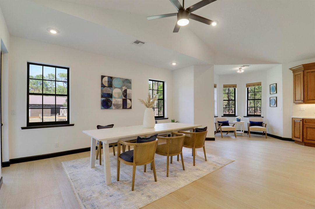 dining and sitting area