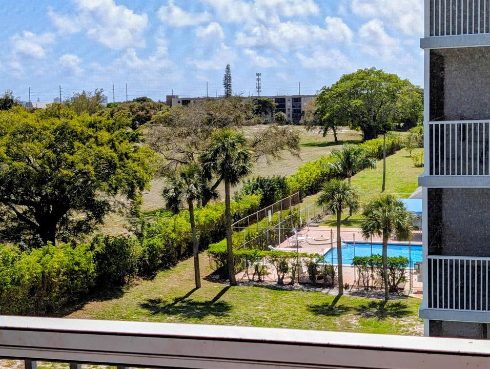 View to Pool from Balcony