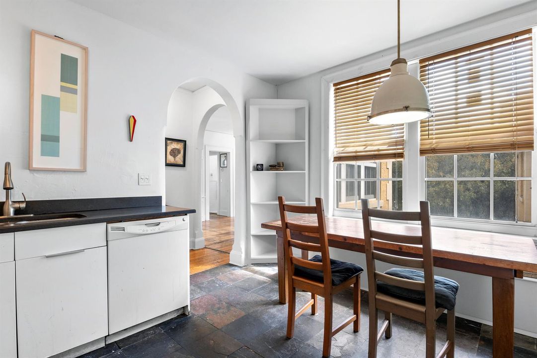 Kitchen view looking thru foyer
