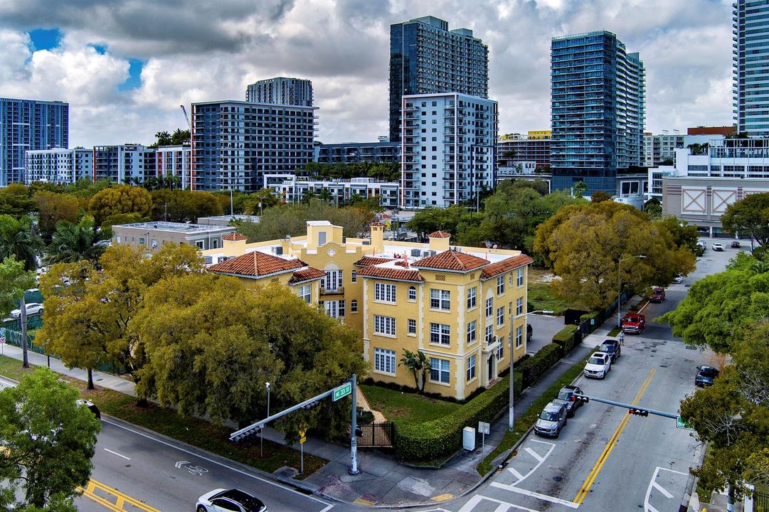 Aerial view facing west