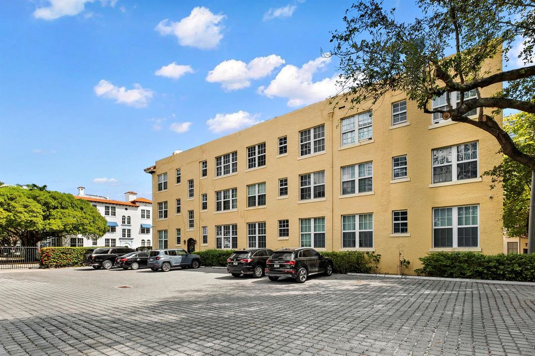 Rear of Building & gated owner's parking