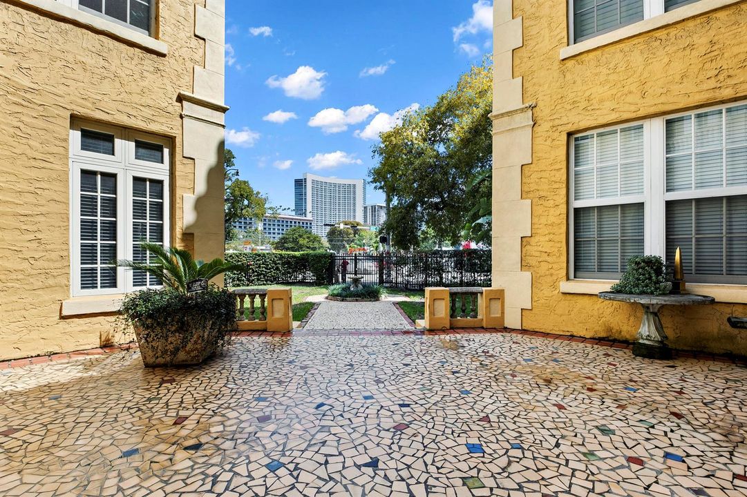 Stepping out from front entrance