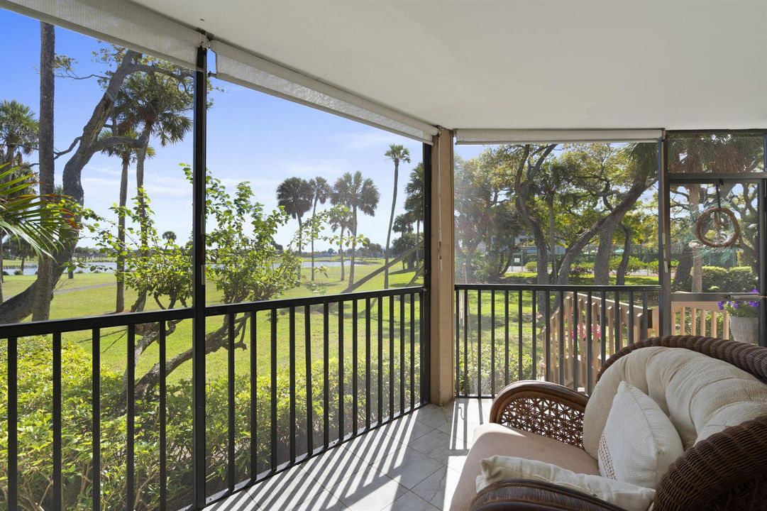 Back porch looking at golf