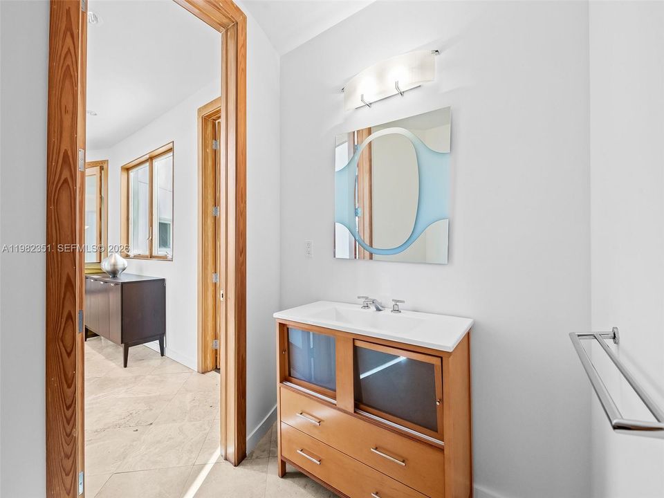 guest bath by sauna