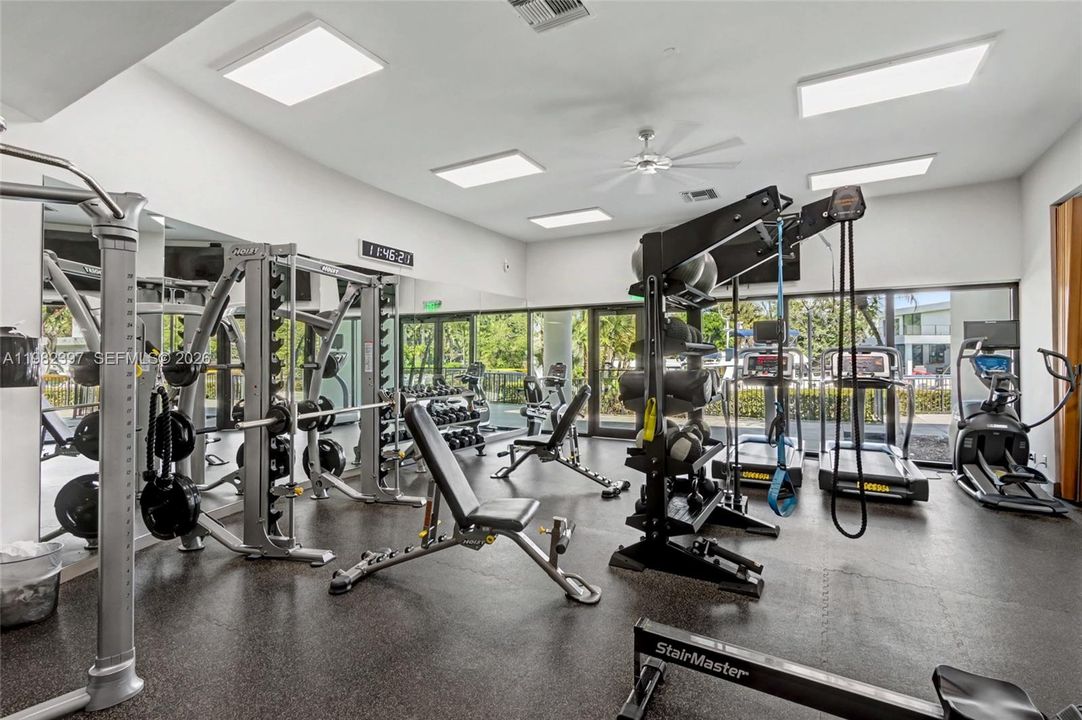 Gym located in community center
