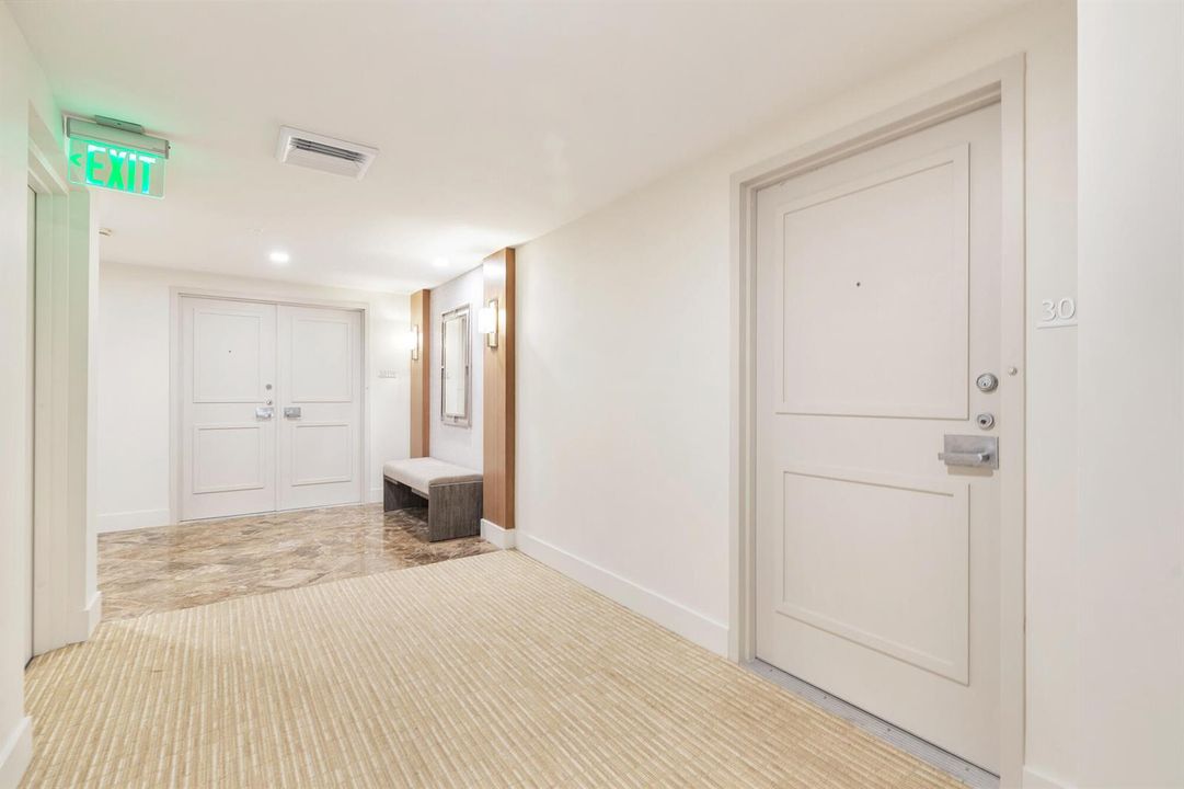 Newly carpeted hallways