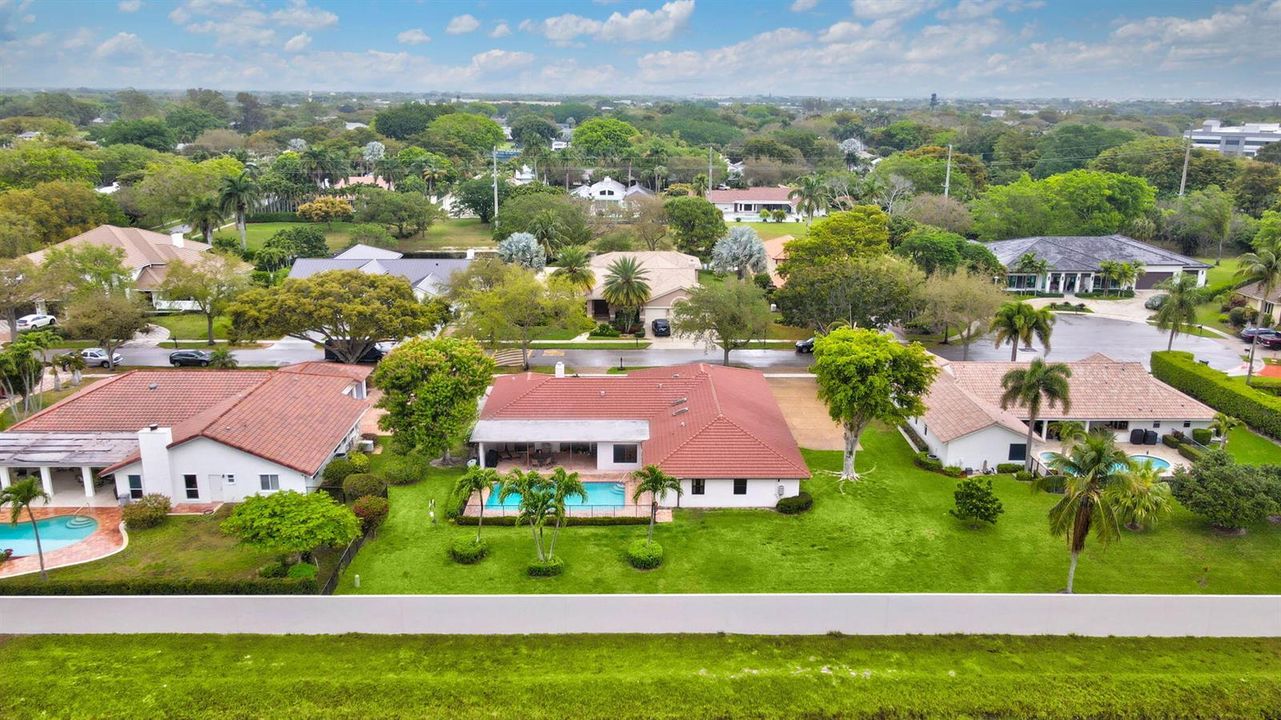 Backyard aerial shot
