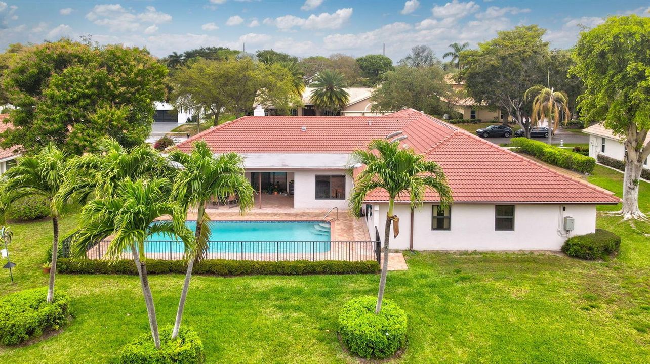 Backyard aerial shot