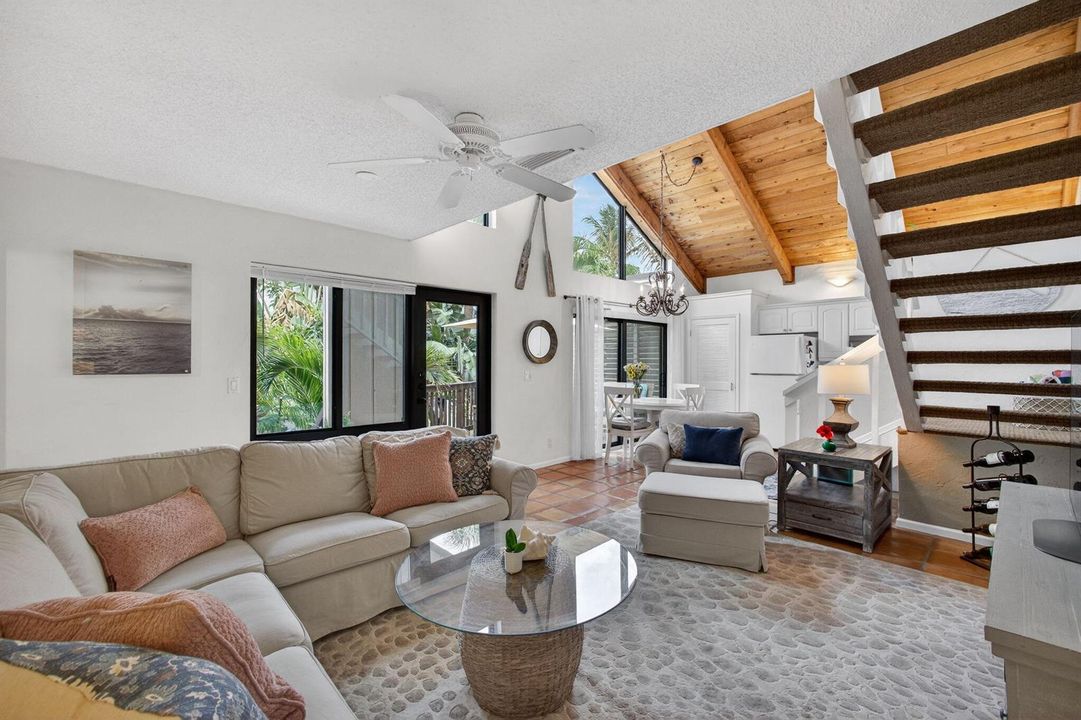 Airy living space with coastal character