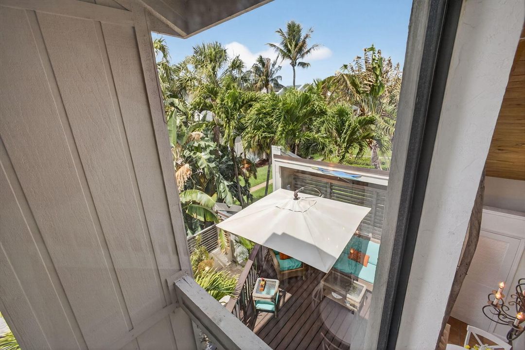 Private tropical view from bed loft