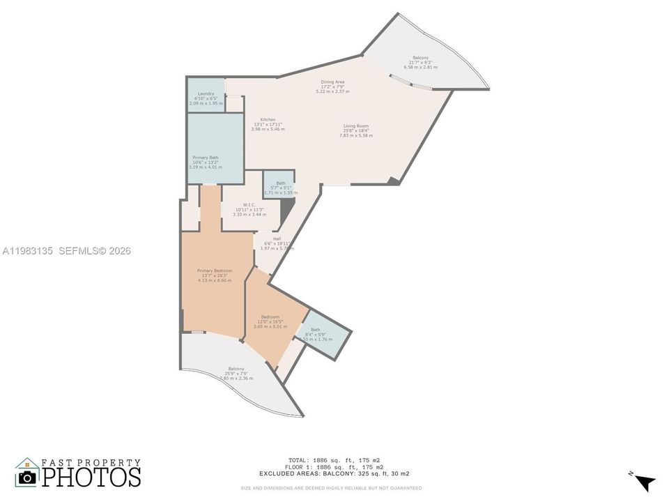 For Sale: $1,445,000 (2 beds, 2 baths, 1886 Square Feet)