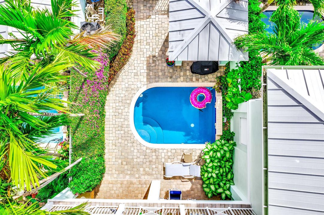aerial of pool