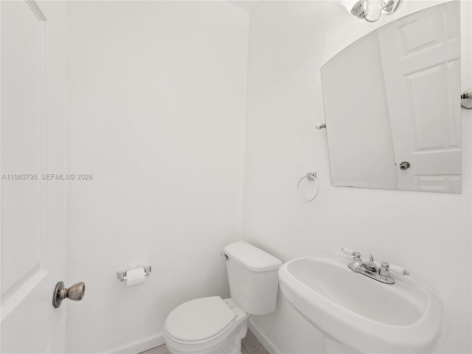 half bath off kitchen