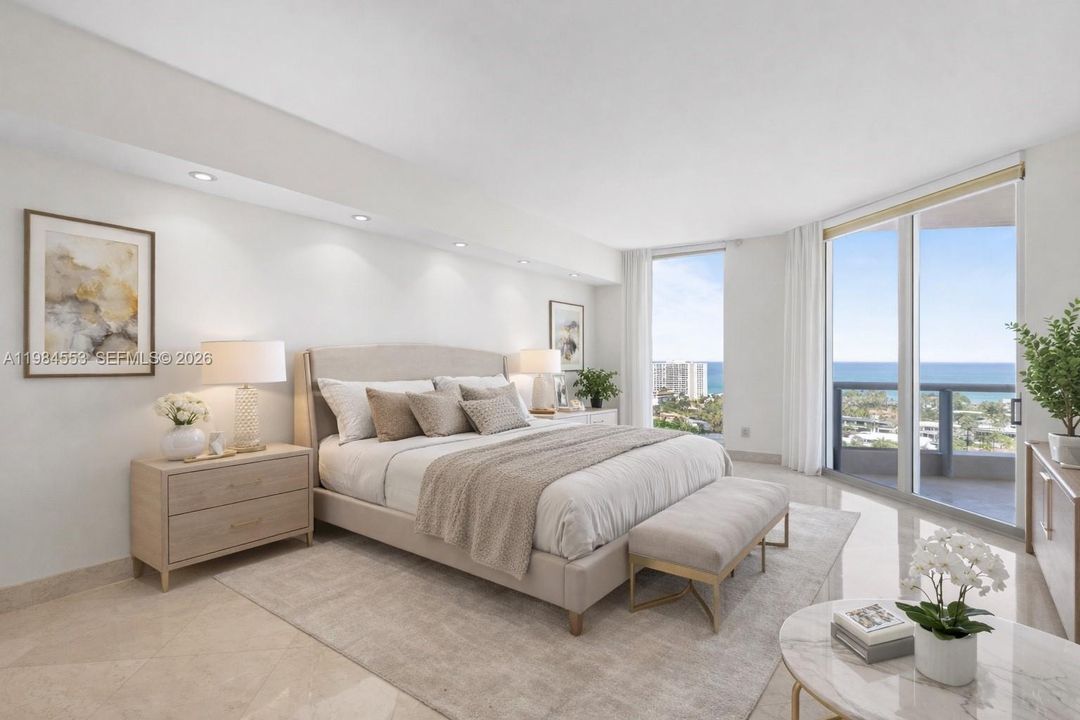 This image has been virtually staged to showcase how the space can look with modern furniture