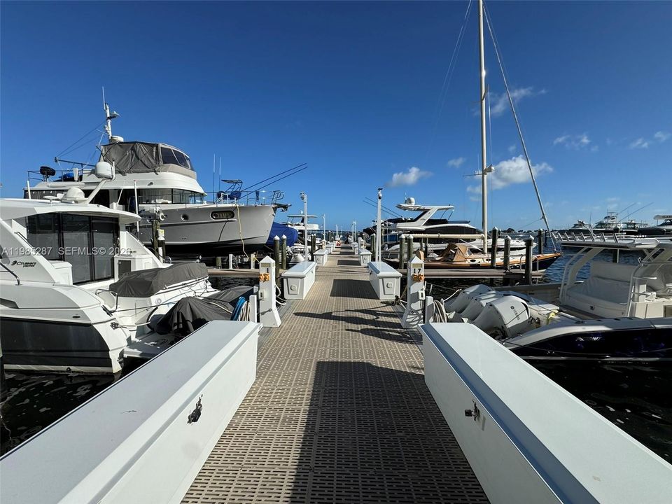 Brickell's best marina built new in 2017.