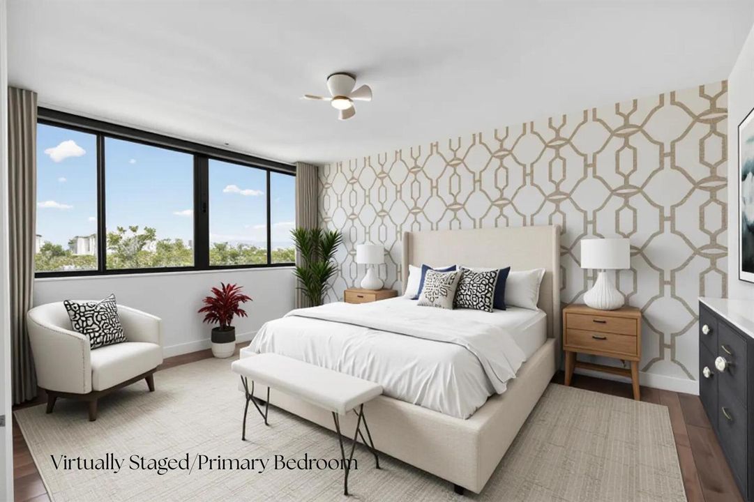 Primary Bedroom - virtually staged