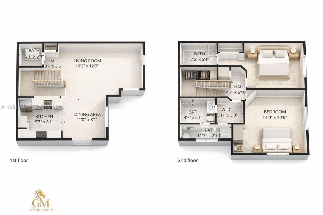 For Sale: $325,000 (2 beds, 2 baths, 1227 Square Feet)