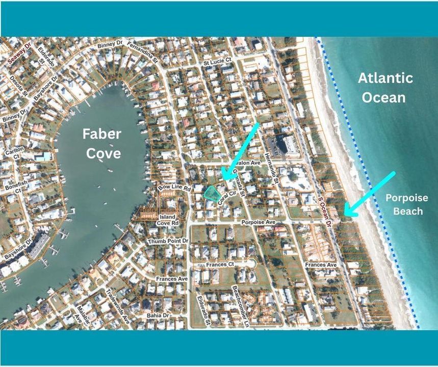 00 Map Coral Cir w Ocean and Faber cove