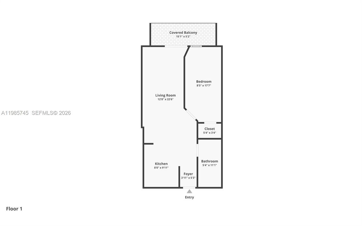 For Sale: $849,500 (1 beds, 1 baths, 600 Square Feet)