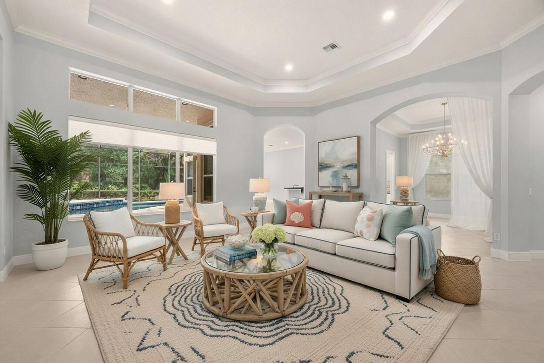 Virtually Staged Living Room