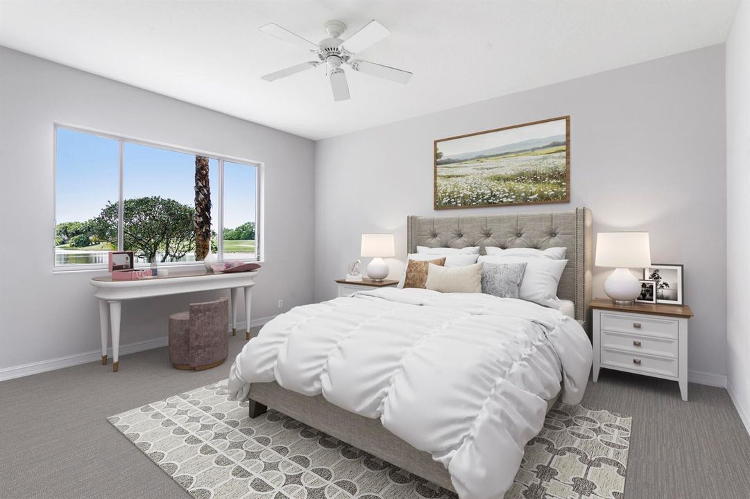 Virtually Staged Priamry Bedroom