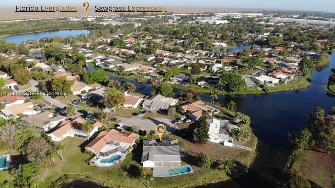 Close Proximity to Florida Everglades and Sawgrass Expressway