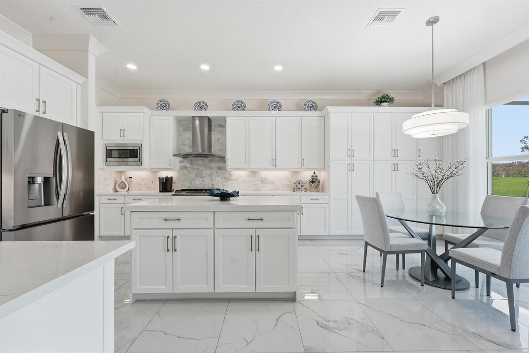Sleek white kitchen