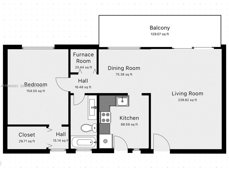 For Sale: $155,000 (1 beds, 1 baths, 817 Square Feet)
