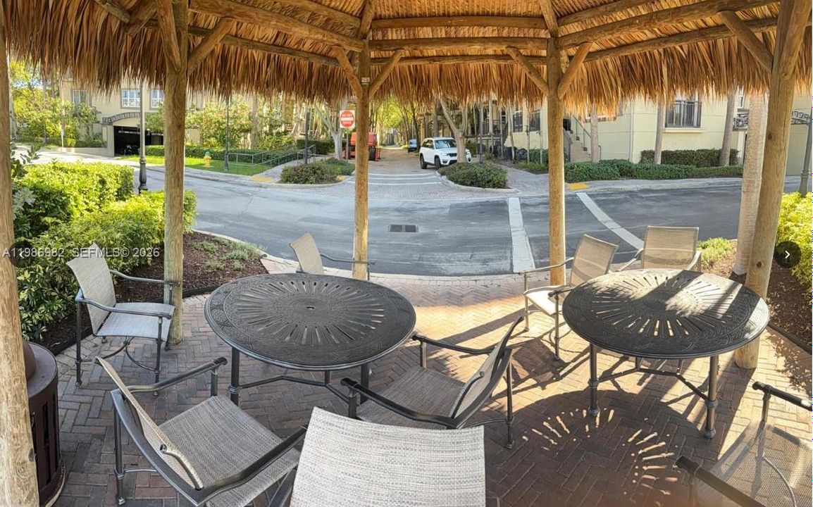 Tiki Hut on the north side of the property with view on the canal.