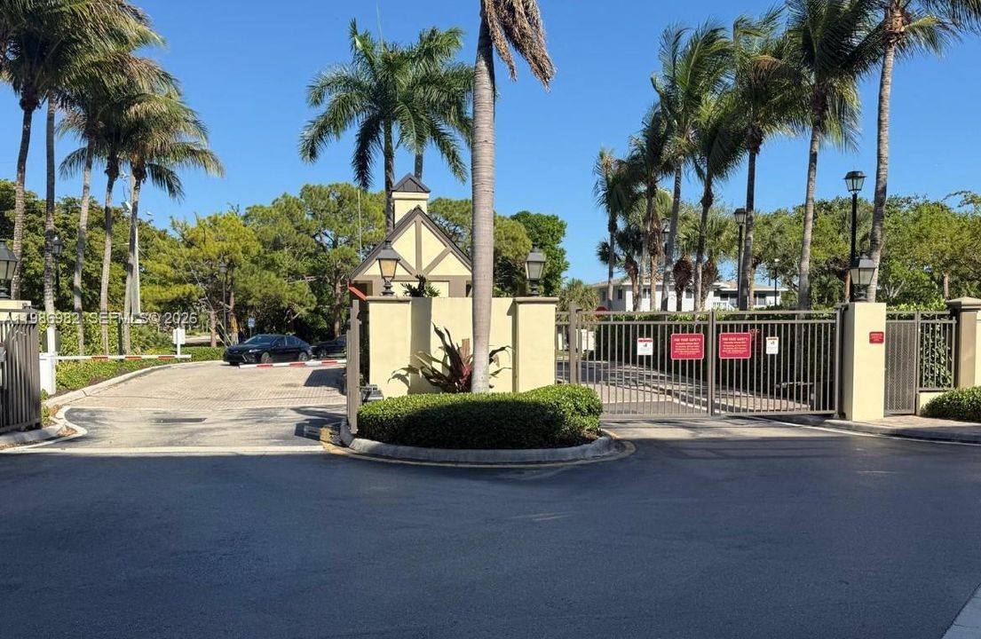 View of the gate while exiting the property.